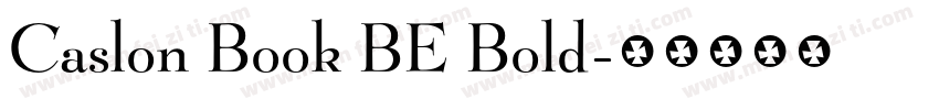 Caslon Book BE Bold字体转换